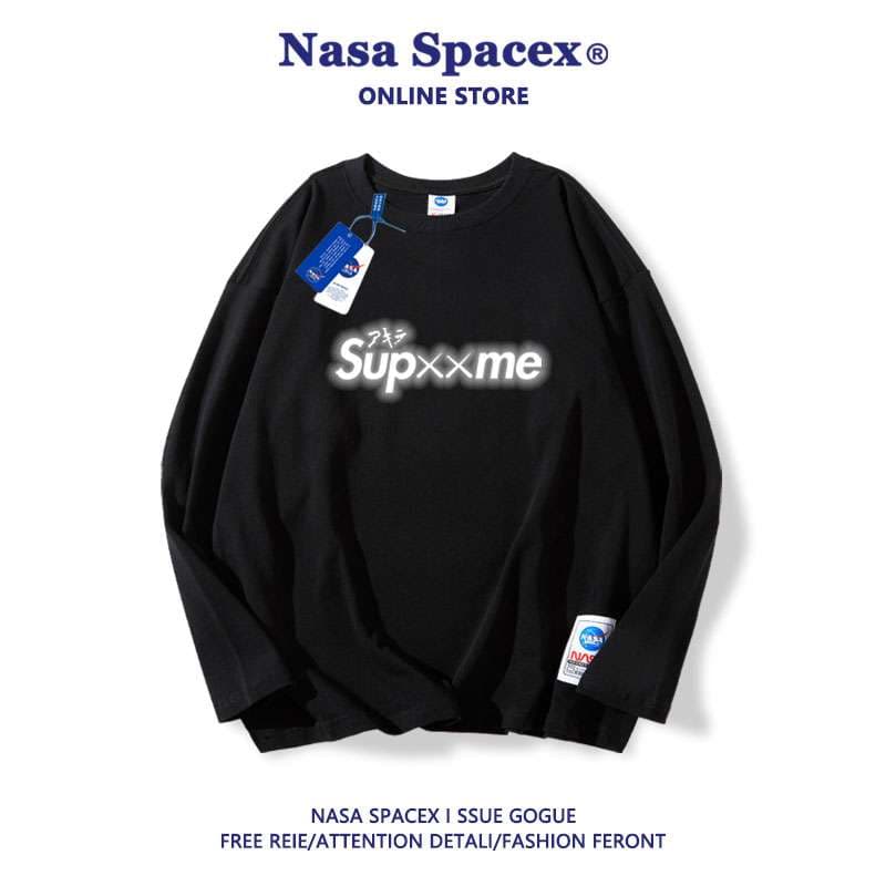 大きめファッション  宇宙飛行士風ストリートスウェット