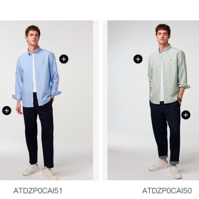 大きめサイズ 夏空リゾート風ゆったりシャツ