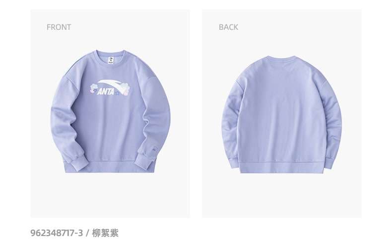 大きめファッション  花柄プリントゆったりスウェットトレーナー