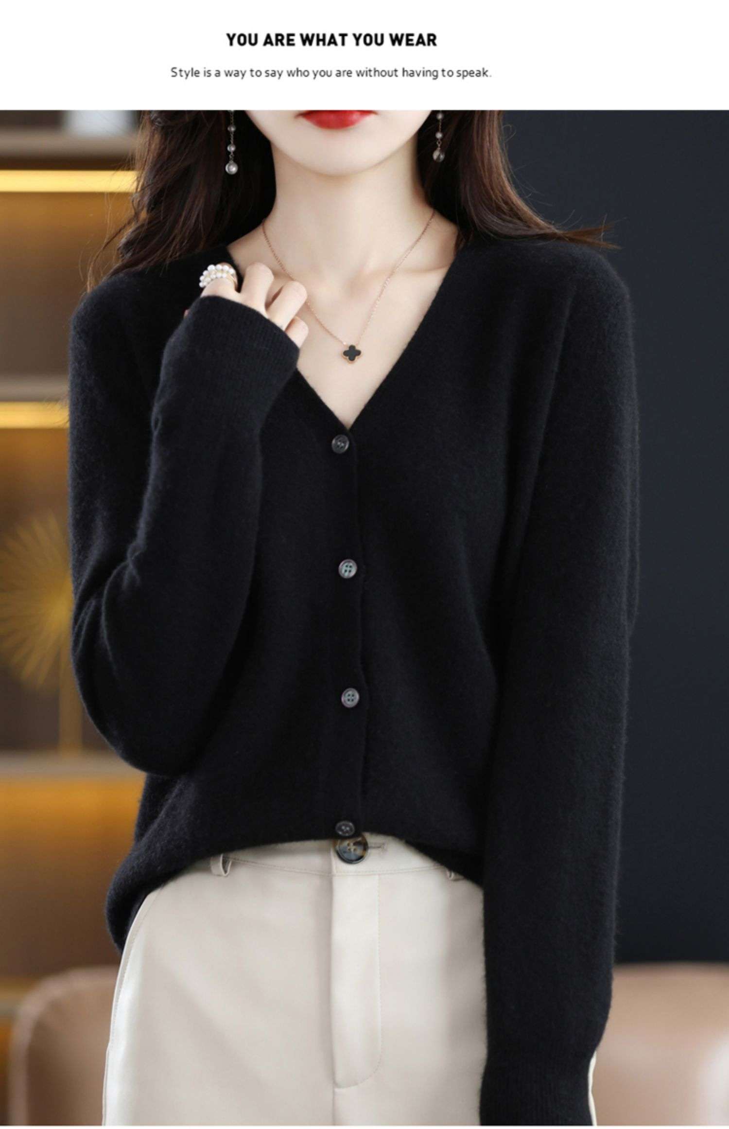 ジャストサイズよりも大きめの、体に密着しないゆるっとゆとりのあるファッションサイト ゆったりリラックス大人カーディガン