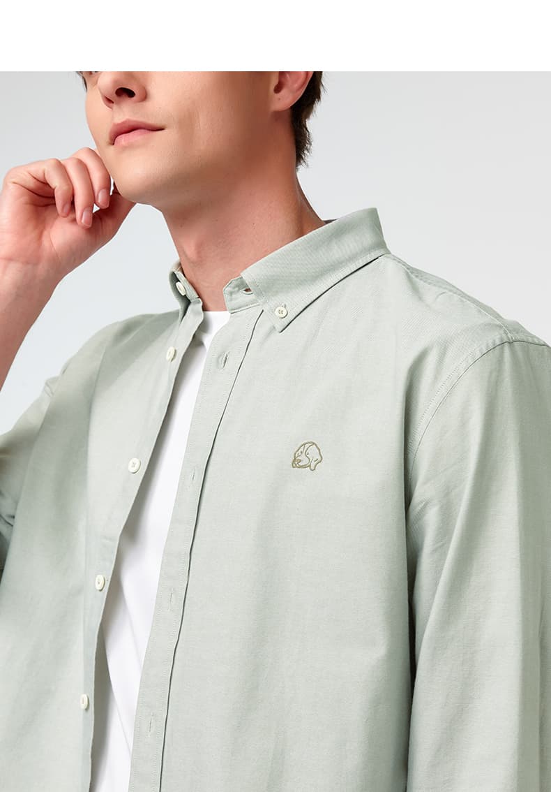 大きめサイズ 夏空リゾート風ゆったりシャツ