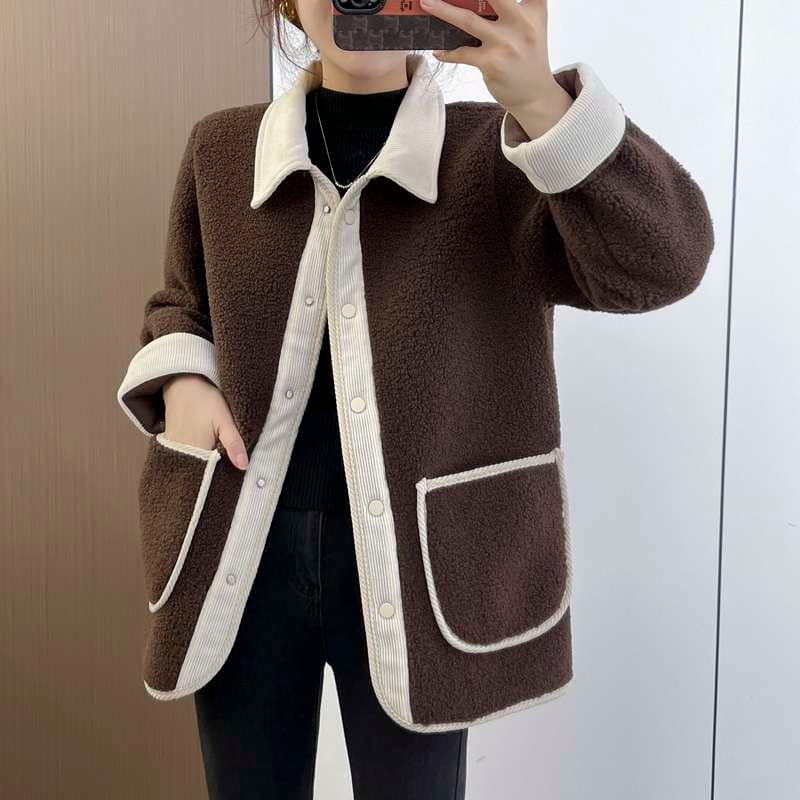 大きめサイズのもこもこボアジャケット