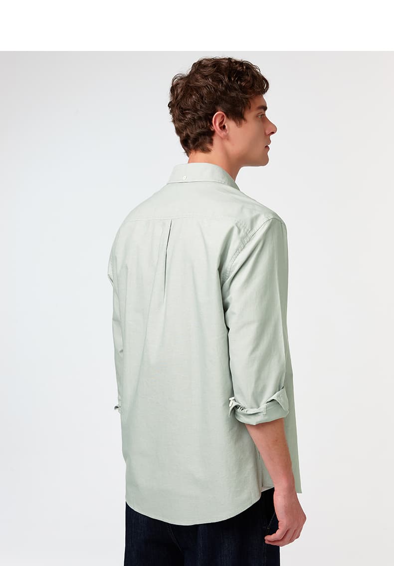 大きめサイズ 夏空リゾート風ゆったりシャツ