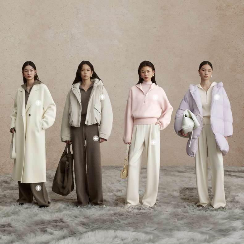 ジャストサイズよりも大きめの、体に密着しないゆるっとゆとりのあるファッションサイト ふんわりリラックス ニットプルオーバー