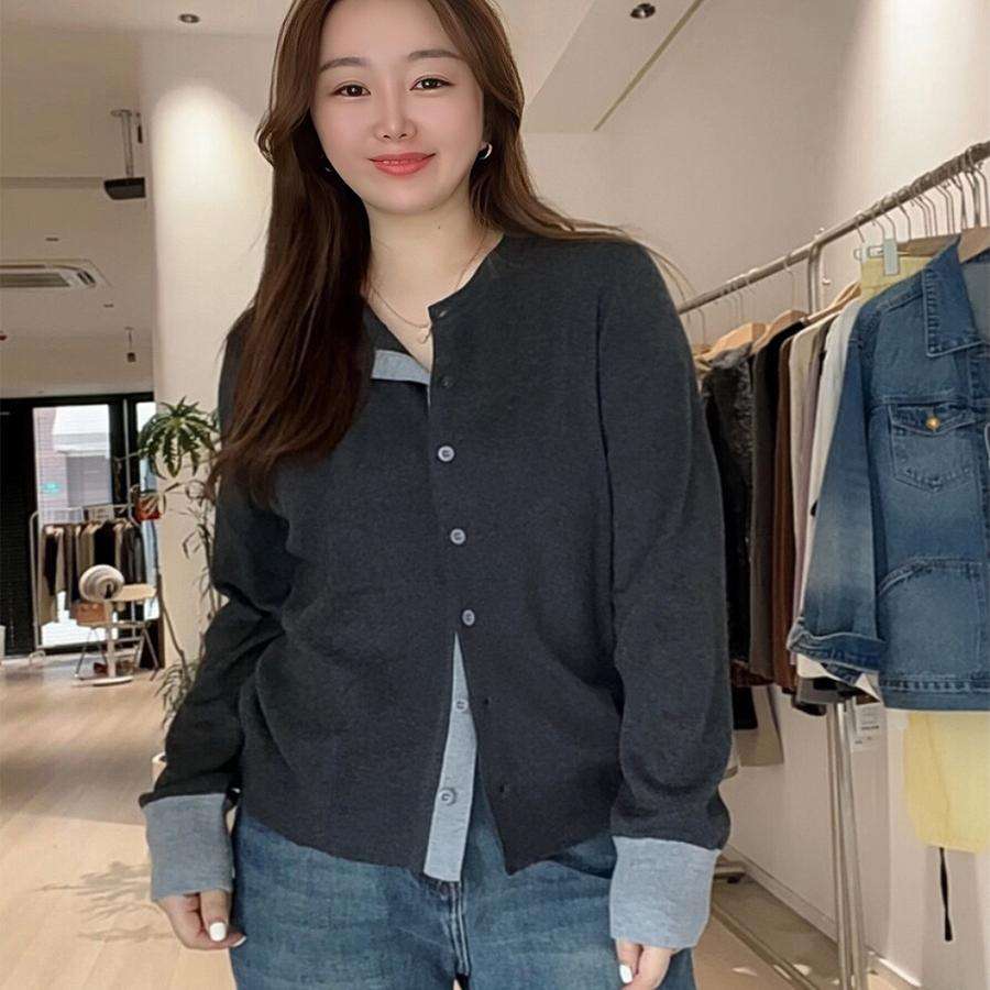 大きめサイズのゆったりリラックスカーディガン